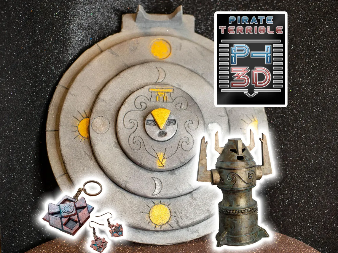 Atlantean Stones and Idol from "I.J. and the Fate of Atlantis"